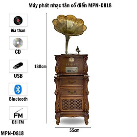 Mua Máy phát nhạc loa kèn đồng mang phong cách tân cổ điển MPN-D818