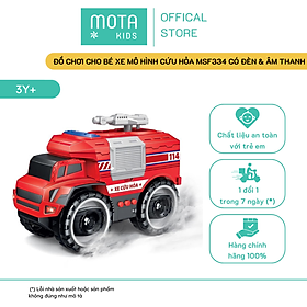 [MSF334 - Mota Montessori] Đồ chơi cho bé Xe mô hình cứu hỏa có đèn và âm thanh mô phỏng - Hàng chính hãng
