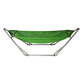 Mua Bộ võng xếp người lớn khung inox phi tròn 32 lưới 2 lớp nẹp bản rộng 45cm màu xanh lá an toàn bền bỉ TD.