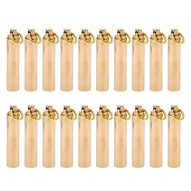 Set of 20 Waterproof Brass Capsule Pill Container Box Case Toothpick Holder 65mm
