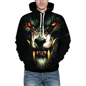 Áo Hoodie Trùm Đầu Thời Trang In Hình Sói 3D