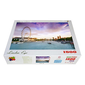 Bộ tranh xếp hình jigsaw puzzle cao cấp 1500 mảnh – London Eye (60x100cm)