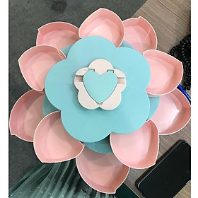 Mua Khay Đựng Mứt Tết 2 Tầng Xoay 360 Độ Hộp Đựng Mứt Decor Tết 2021