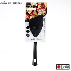 Muôi chiên đầu vát chống dính Echo Black 24cm - Hàng nội địa Nhật Bản, nhập khẩu chính hãng (#Made in Japan)