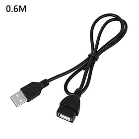 Chất Lượng Cao 0.6M 1M 1.5M 3M 5M USB 2.0 A Male to A Female Data Sync Sạc Cáp Nối Dài Dây Màu Đen Cáp Dữ Liệu Phụ Kiện Màu Sắc: 0.6M
