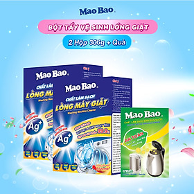 Combo 02 Hộp Vệ Sinh Lồng Máy Giặt Ag+ Mao Bao 306g - Tặng Chất Làm Sạch Bình Đun Nước 25g x 1 gói