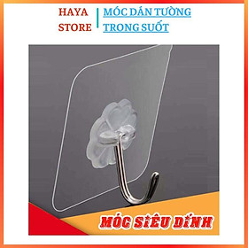 Móc Dán Tường Siêu Dính Trong Suốt Chịu Lực Tốt Treo Tường Chắc Chắn 6x6 cm - MT01