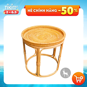 Mua Bàn trà mây lắp ghép đơn giản  bàn decor trang trí nội thất