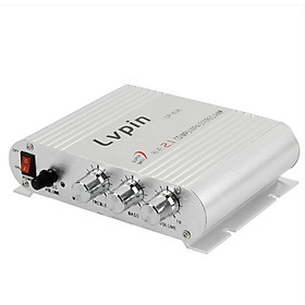 Portable 2.1 2 Channels Bass Stereo Amplifier HIFI Amplificador CD MP3 PC Car Power Subwoofer DC 12V 200W