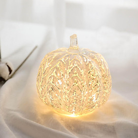 Realistic Pumpkin Lamp Lantern Home Shelf Light Halloween Party Props Decor