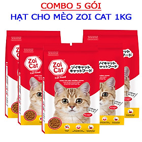 COMBO 5 Gói Thức Ăn Hạt Cho Mèo Trưởng Thành Từ Thái Lan Zoi Cat 1kg - YonaPetshop - Combo 5 Gói