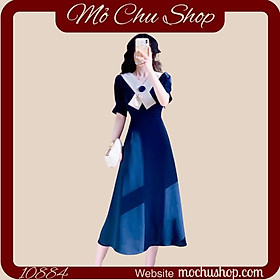 ĐẦM XÒE PHỐI CỔ TRẮNG KÈM TAG HOA 78167055 [MỎ CHU SHOP