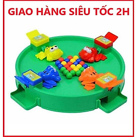 Đồ chơi ếch xanh ăn bi - Trò chơi gia đình 4 người vận động