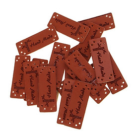 20pcs/Pack Leather Handmade Label Tags DIY Sew Clothes Craft  001