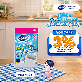 Mua Bông Lau Thay Thế MyJae Đài Loan Sợi Microfiber Dành Cho Cây Lau Nhà 3 Lần Vắt 33cm x 12cm