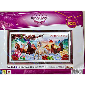 Mua Tranh thêu chữ thập Mã đáo thành công LV3112  kích thước 84 x 42 cm