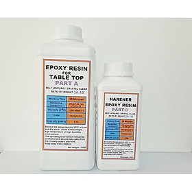 Acrylic Epoxy Resin (Bộ 1Kg) Đổ Tráng Bề Mặt Bàn Chịu Lực E68AB-F