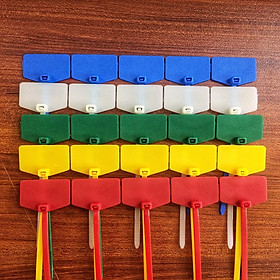 Mua Set 100s Dây rút nhựa có bảng tên dùng để đánh dấu dây cáp - tặng kèm bút viết chống xóa