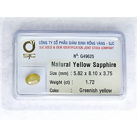 Mua Viên đá phong thủy sapphire vàng thiên nhiên kiểm định