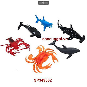 Đồ Chơi mô hình Túi thú biển 6c ( cua,tôm,cá heo.cá mập) 2010B - SP349362