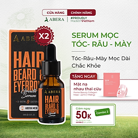 [Combo 2] Serum Kích Mọc Tóc, Râu, Chân Mày Abera 15ml - Kích Thích Mọc Tóc, Dưỡng Lông Mày Chắc Khỏe