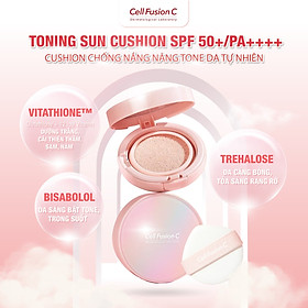  Phấn Nước Chống Nắng Dưỡng Trắng Nâng Tone Da Cell Fusion C Toning Sun Cushion SPF50+/PA++++ (13g)