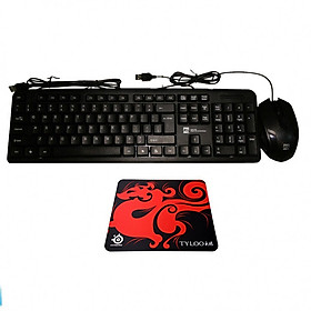 Mua  TẶNG LÓT CHUỘT  Bộ Bàn Phím Và Chuột Có Dây R8 1901