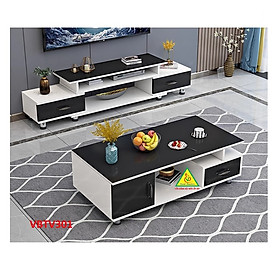 Combo Bộ kệ tivi và bàn trà, bàn sofa phong cách hiện đại sang trọng VBTV301