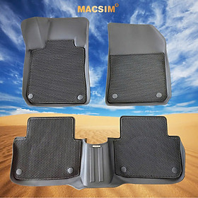 Thảm ô tô sd3 2 lớp dạng lưới lục giác Peugoet 408 màu đen bề mặt cao su siêu sạch - Nhãn hiệu Macsim