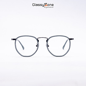 Gọng kính cận, Mắt kính giả cận kim loại Form tròn thời trang Nam Nữ Ceto - GlassyZone