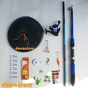 Combo bộ cần 3m6 + máy câu + 1 cần tay 2m7 hàng đều shimano cần tải cá 9kg + phụ kiện y hình