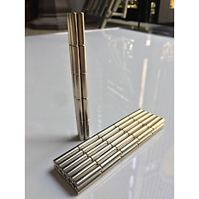 10 Viên nam châm đất hiếm NdFeB phi tròn 6x25mm, lực từ cực mạnh, nam châm tròn trụ