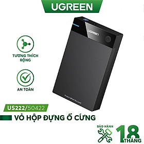 Mua Vỏ hộp đựng ổ cứng SATA 3.5/2.5 inch  dài 50cm  hỗ trợ 10TB  USB 3.0 UGREEN US222 50422 hàng chính hãng