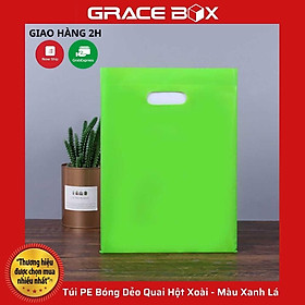 Mua Túi PE Bóng Dẻo Màu Xanh Lá - Quai Hột Xoài Đựng Phụ Kiện  Quần Áo