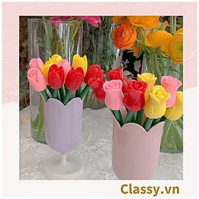 Classy Bút bi, bút gel mực đen mô phỏng hoa tulip PK1768