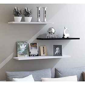 Mua Kệ Thanh Ngang Treo Tường Kết Cấu Giấu Chân - Kèm Phụ Kiện Full - Kệ trang trí đồ decor dài 60cm đến 1m TIDO