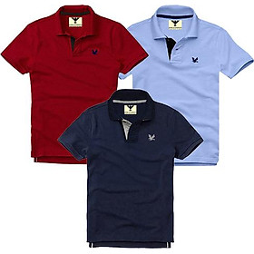 Áo thun nam cổ bẻ vải cá sấu, combo 3 áo - EZ346