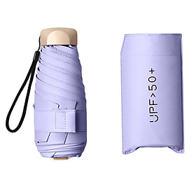 Travel Sunshade Umbrella Compact Umbrella Lightweight Collapsible Small Umbrella Convenient to Carry Sturdy Backpack Purse Umbrellas