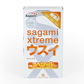 Bao cao su Sagami Xtreme Supperthin siêu mỏng (hộp 10 chiếc)