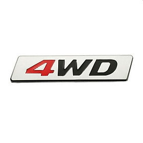 Tem chữ logo 4WD dán trang trí xe ô tô