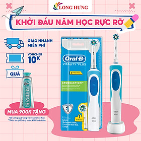 Bàn chải điện Oral-B Vitality Plus CrossAction Blue D12.513 - Hàng chính hãng
