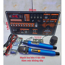 Mua Mạch loa kéo 4 tấc đôi DSP 21 + Mic thân xanh chống hú