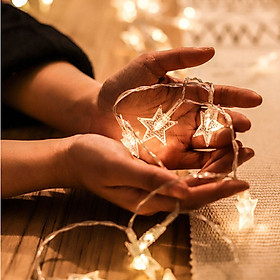 Mua Đèn Led Hình Ngôi Sao Trang Trí Phòng Ngủ Lễ Tết Noel Ấm Áp Siêu Xinh-Dây 1 5m 10 Bóng