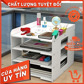 Mua Giá đựng tài liệu  kệ đựng hồ sơ để bàn gỗ nhựa cao cấp chịu lực chống cong vênh mối mọt  - MS 07 Win Decor