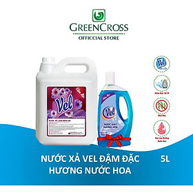 NƯỚC XẢ VẢI ĐẬM ĐẶC VEL CAN 5L - TẶNG 1 CHAI NƯỚC GIẶT VEL 950ML