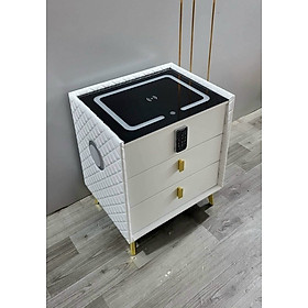 Mua Tủ đầu giường thông minh  Tab đầu giường thông minh có Đèn ngủ Led  Sạc không dây  Loa Bluetooth  Cổng USB  khóa mã số