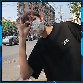 SALE 50%- Áo phông unisex nam nữ form rộng tay lỡ chữ SOUL đẹp vải dày mịn