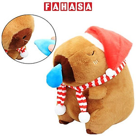 Thú Bông Capybara Noel Chảy Mũi 25 cm - ZooZoo 25210