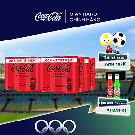 Thùng 24 Lon Nước Giải Khát Không Đường Coca-Cola Zero 320ml/lon Sale 25.07