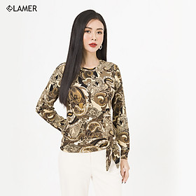Áo len cổ tròn, khoen đai LAMER L61W20T030